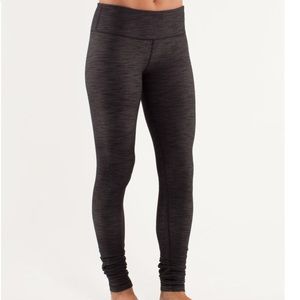 LULULEMON black deep coal slub denim full pant 4